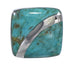 Turquoise Southwestern Silver Ring Size 5 AX79566